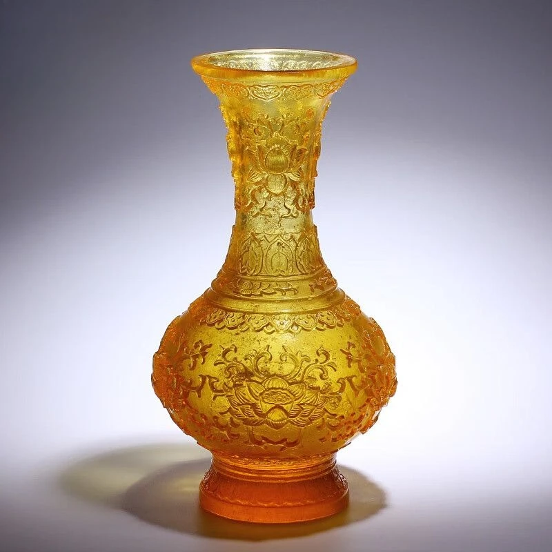 

Glazed ornament living room flower arrangement simple modern light luxury high-end ornament vase ornament