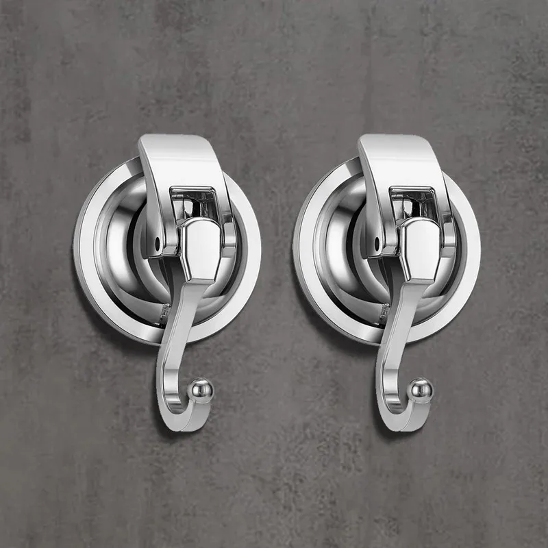 TOPMAYA Pengait Vakum Tugas Berat 2Pcs Gantungan Tanpa Bekas yang Dapat Digunakan Kembali untuk Kamar Mandi, Dapur, dan Ruang Tamu