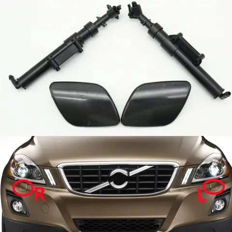 볼보 XC60 2009-2013 헤드라이트 워셔 스프레이 노즐, 전조등 펌프 액추에이터 커버