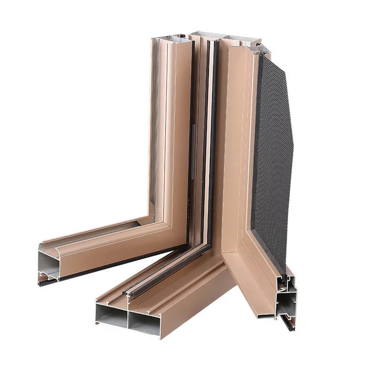 التخصيص المعماري الألومنيوم الستار أقسام الحائط النتوء الملف الشخصي نافذة الألومنيوم Profies مع الستار جدار الملامح #4