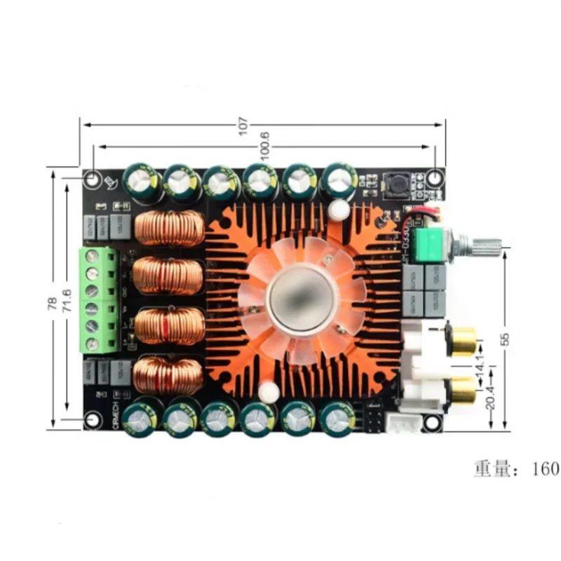 

160 Вт * 2 высокой мощностиTDA7498 Плата цифрового усилителя Двухканальный стереофонический усилитель с корпусом