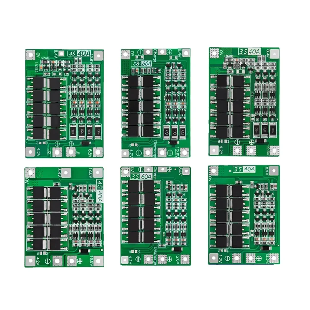 3S 4S 40A 60A Li-ion Lithium Battery Charger Protection Board 18650  for Drill Motor 11.1V 12.6V/14.8V 16.8V Enhance/Balance