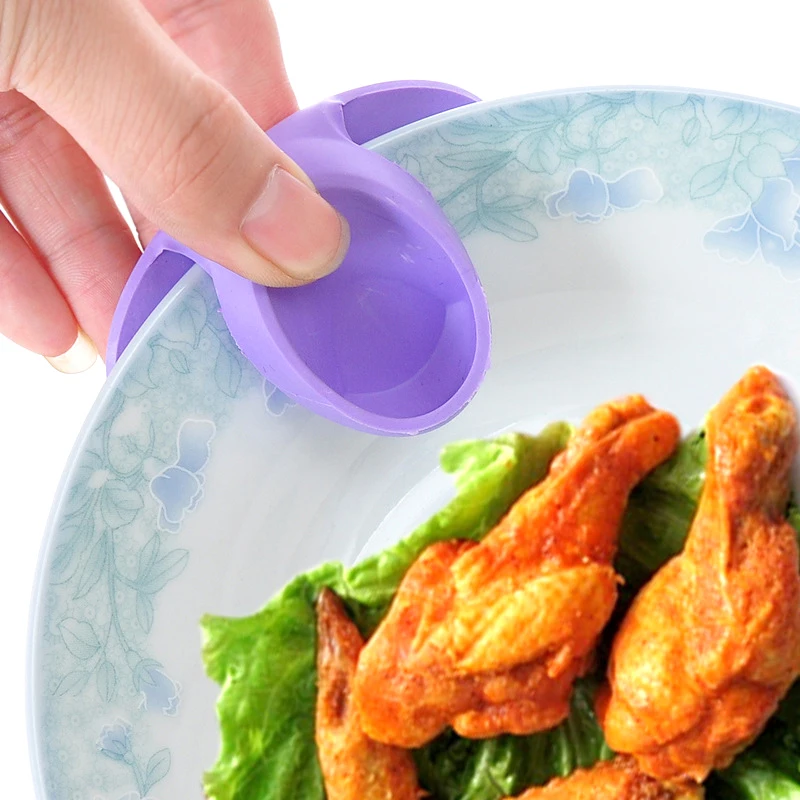 2PCS Silicone Insulated Finger Covers Oven Microwave Insulated Gloves High Temperature Resistant Thickened Insulated Mat