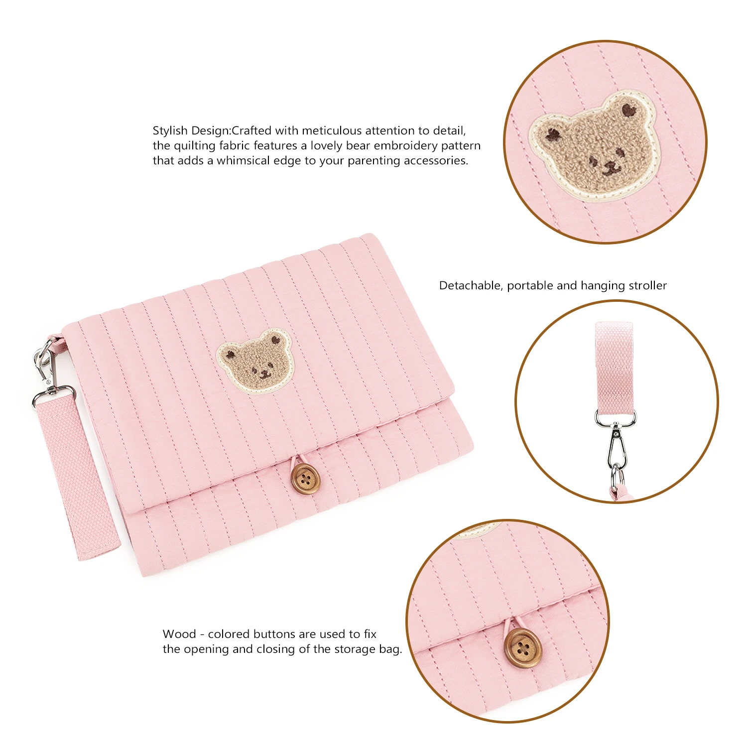 حقيبة تعبئة وتنظيم الحفاضات متعددة الوظائف من النوع المعلق للسفر للأم والطفل #2