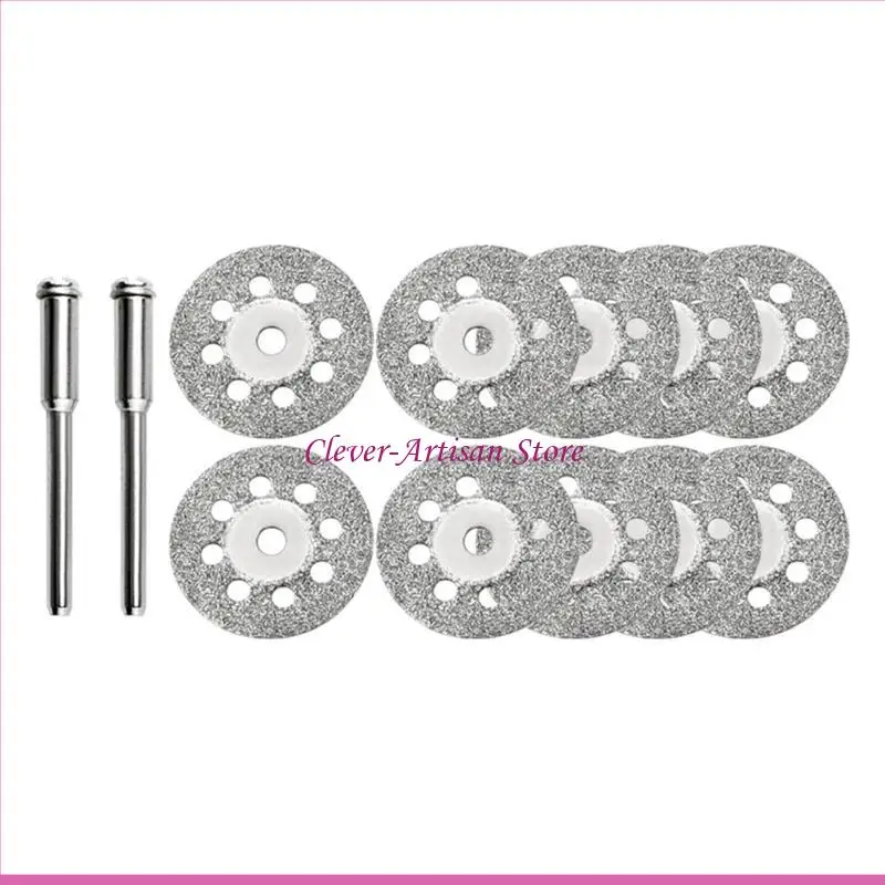 E06B Diamantine طحن القرص مجموعة مع مغزل للبلاط الزجاجية وصياغة الخشب 10pcs