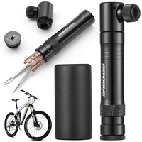 Bomba de bicicleta CO2 con Kit de reparación de neumáticos sin cámara, válvula Schrader y Presta, inflador de neumáticos de bicicleta de aleación de aluminio para bicicleta de carretera MTB
