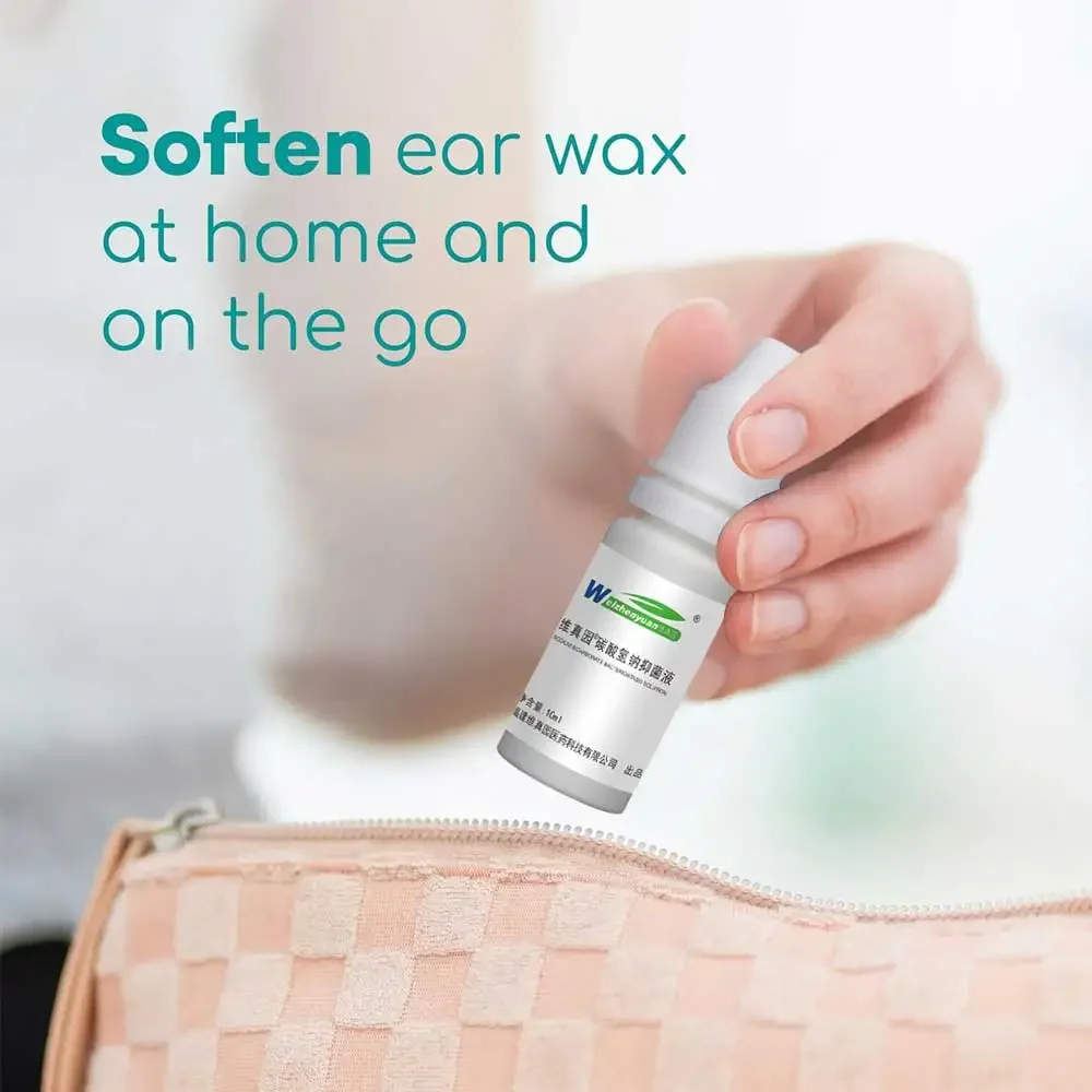 

1pack 10ml Ear Drops Sodium Bicarbonate Earwax Cleaner Liquid Acute and Chronic Otitis Ear Tinnitus/Deafness Sore Health Caring