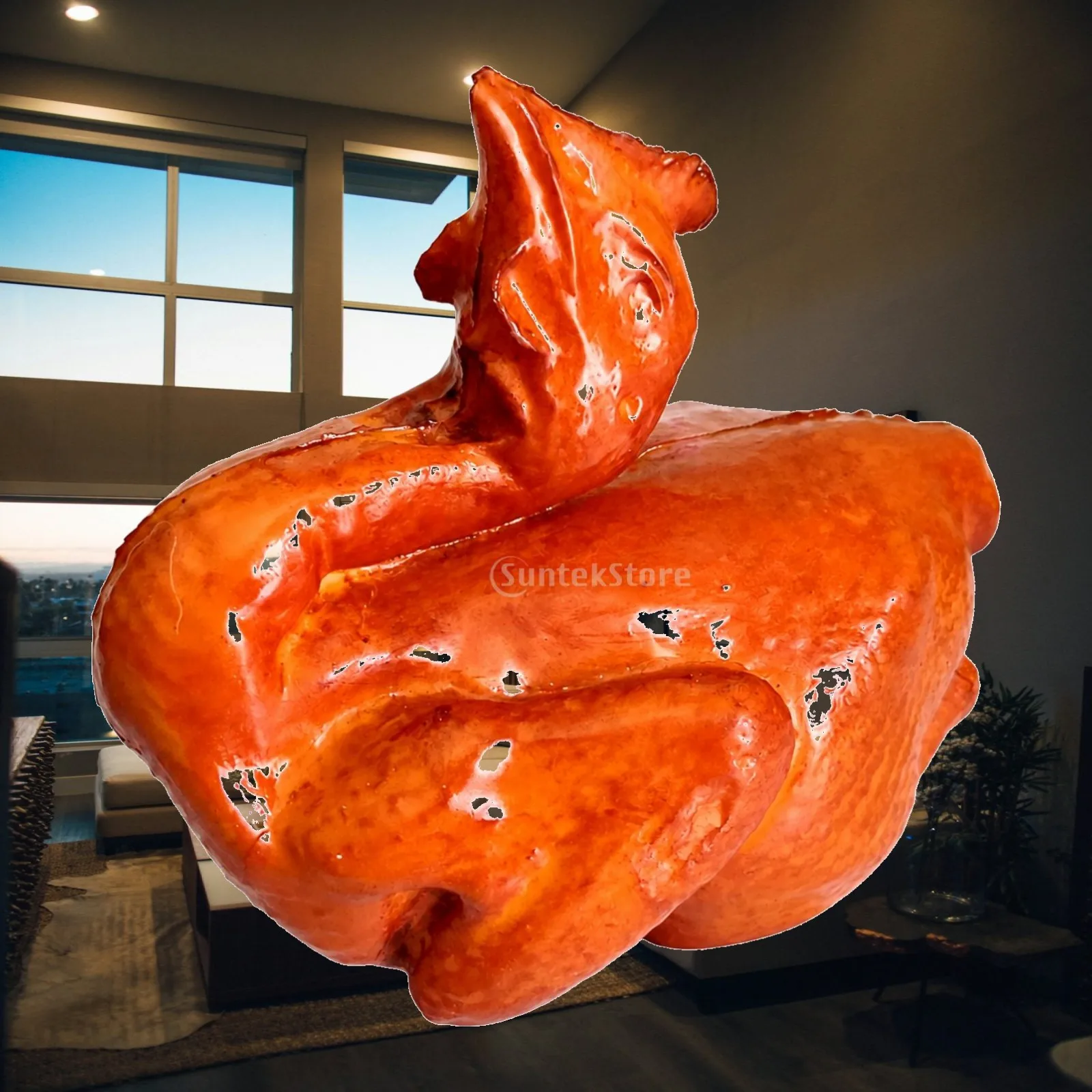 Simulated Roast Chicken with Glossy Finish Lifelike Roast Chicken Display Model Simulated Roasted Poultry Prop Realistic