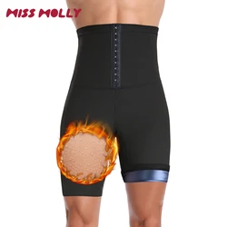 Leggings de controle de barriga perder peso homem sauna térmica suor meia calças queimaduras gordura abdômen redutor fitness emagrecimento corpo shaper