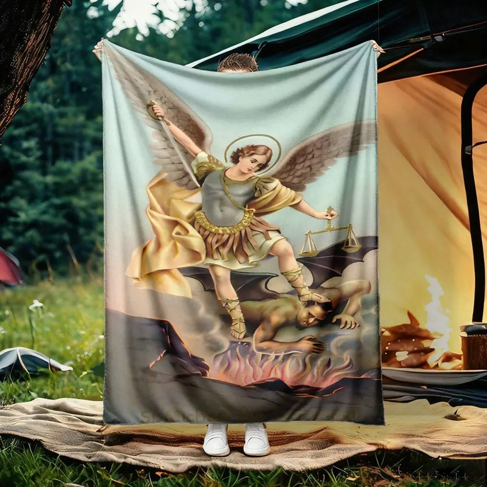 Classical Mythology Art Tapestry Blanket Large 150x200cm Decorative Divine Justice Throw for Room Decor