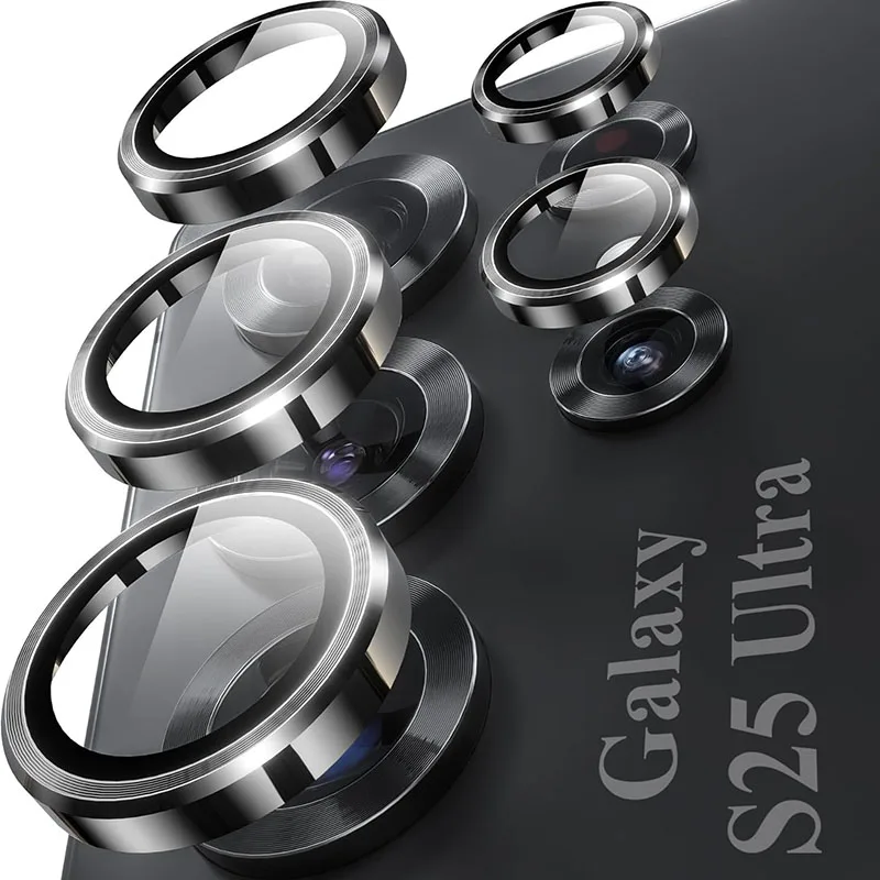 Aluminium Alloy Tempered Glass For Samsung Galaxy S25 Ultra Lens Film Cover Protection Camera Lens Protector forGalaxy S24 Ultra