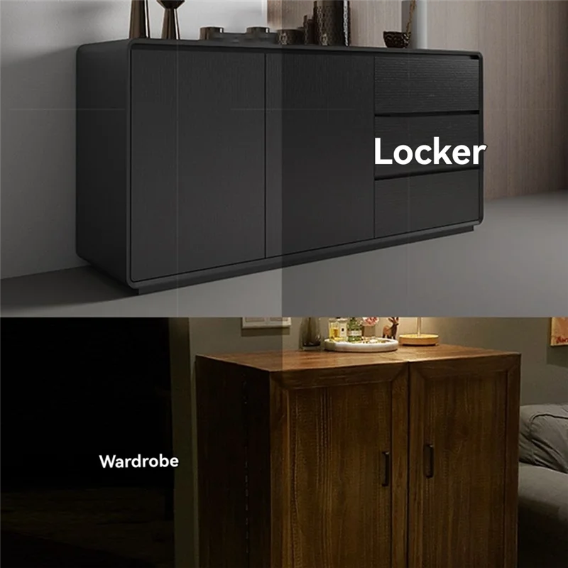 -A25M Fechadura de impressão digital de porta dupla sem perfuração Fechadura de porta biométrica Baixo consumo de energia com fechaduras de lâmpada tricolor