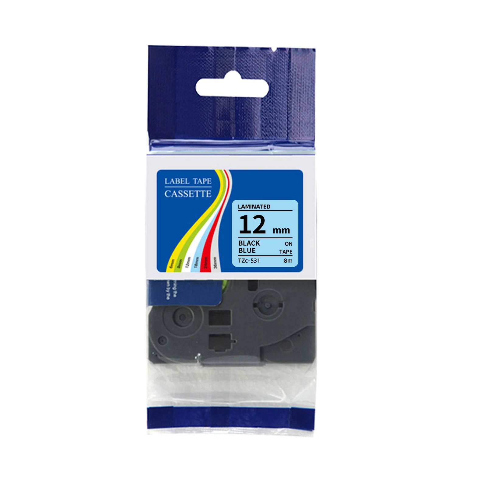 Compatible Brother TZe Lamilated Label Tape 12mm Wide for Brother P Touch Printers