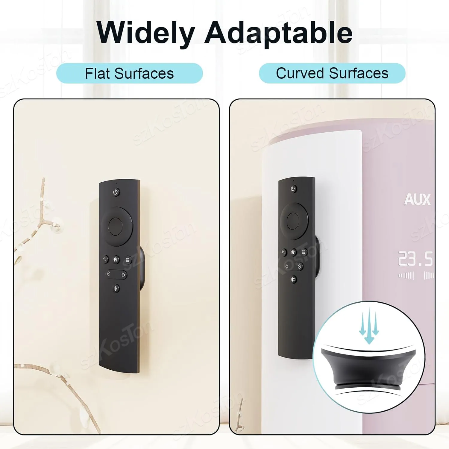 Upgraded Magnetic Remote Control Holder Self-Adhesive Wall Mount Holder for Home Office TV Fan & Air Conditioner Remote Control