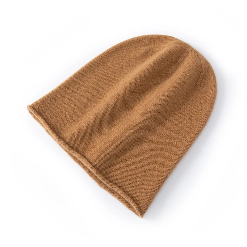 Simple Classic Pure 100% Wool Knitted Curling Heap Beanie Hat for Women and Men Male and Female High Quality for Autumn Winte, image 4