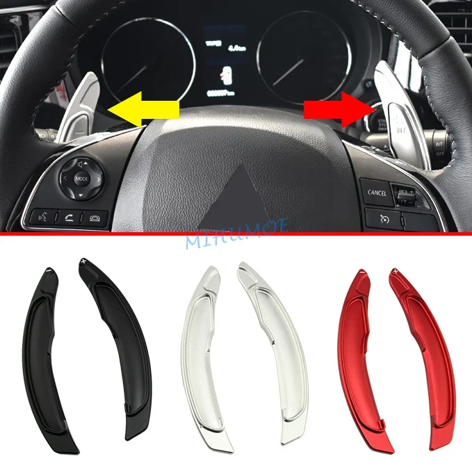 2Pcs Car Steering Wheel Shifter Paddle Extension Trims For Mitsubishi Outlander Sport Eclipse Cross Pajero L200 Montero ASX