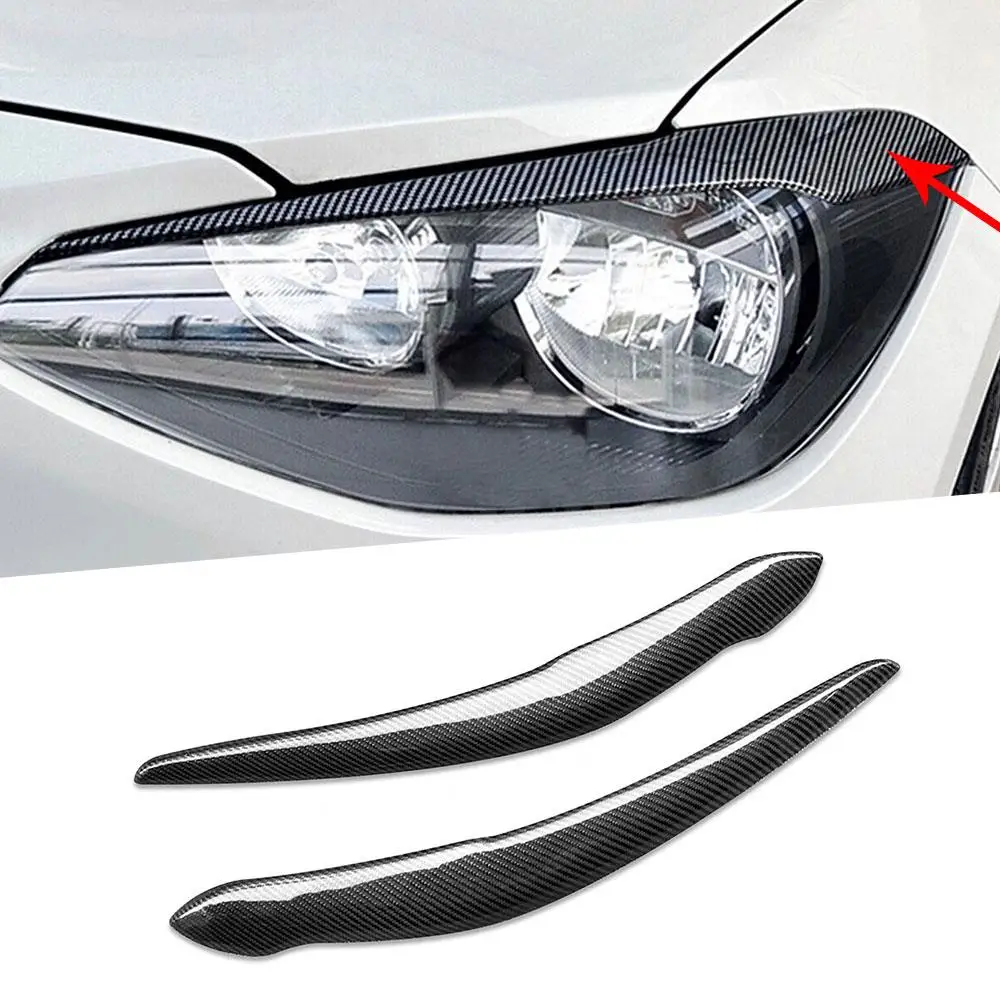 

Carbon Fiber Car Front Bumper Head Eyelid Eyebrow Trims Front Foglamp Eyelid Eyebrow For BMW 1 Series F20 Late 16-19 Car Styling