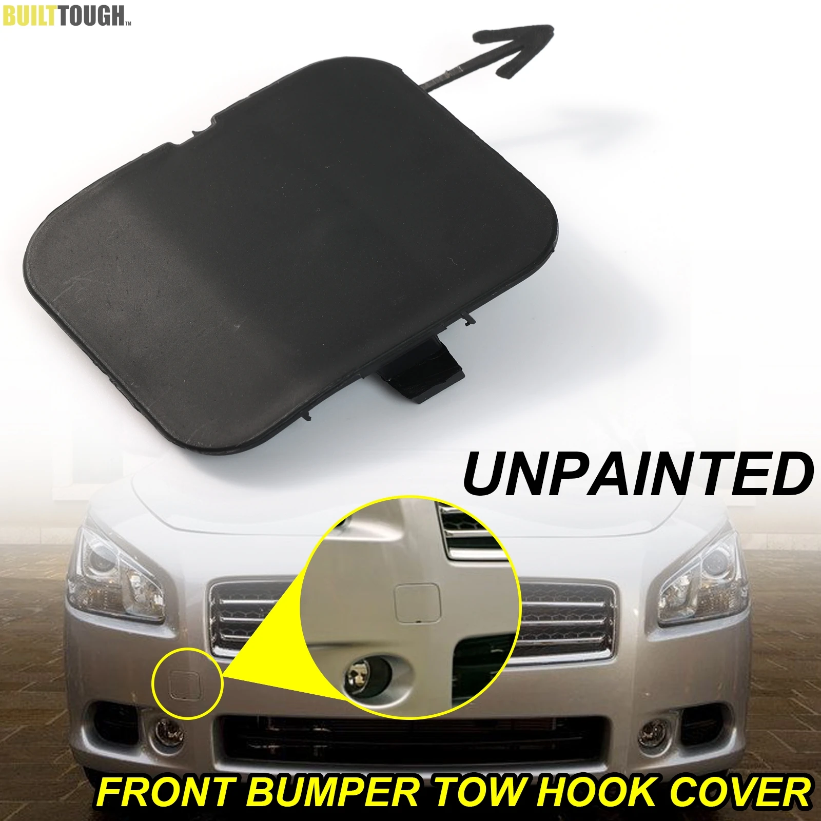 For Nissan Maxima A35 2009-2014 Umprimed Auto Front Bumper Towing Eye 62086-9N00H Tow Hook Cover Cap Car Accessories Styling