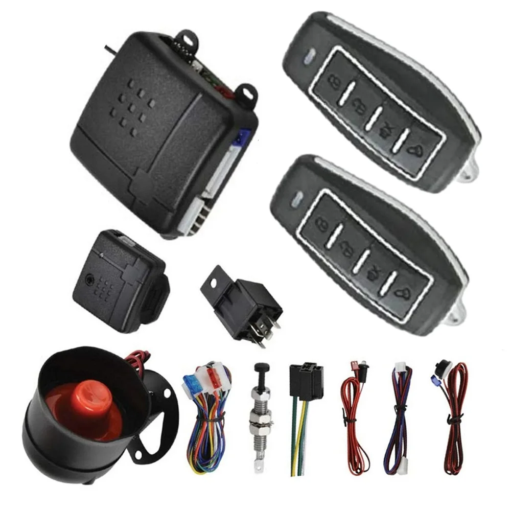 Car Auto Remote Central Door Lock Vehicle Entry Keyless System Remote Control Car Alarm System With Siren Auto Remote Controller