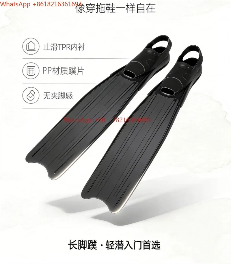 Limited Offer New Men's And Women's Free Diving Long Flippers Long Frog Shoes TPR +PP Comfortable, Flexible And Lightweight Swi