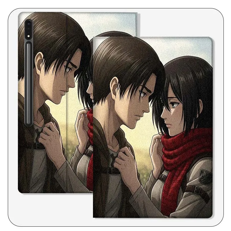 

Attack on Titan Couples For Samsung Galaxy Tab S9 S10 S6 S7 S8 FE Plus Lite Inch Foldable Cover Tablet Case