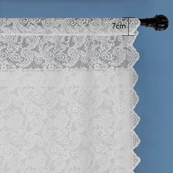 1 Piece Of Classic Lace Phoenix Tail Curtains, Three Colors Of Warp Knitted Window Screens, Suitable For Outdoor Decoration