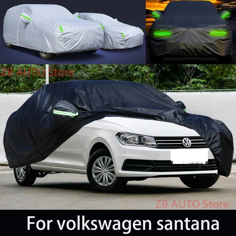

For volkswagen santana Outdoor Protection Full Car Covers Snow Cover Sunshade Waterproof Dustproof Exterior Car accessories