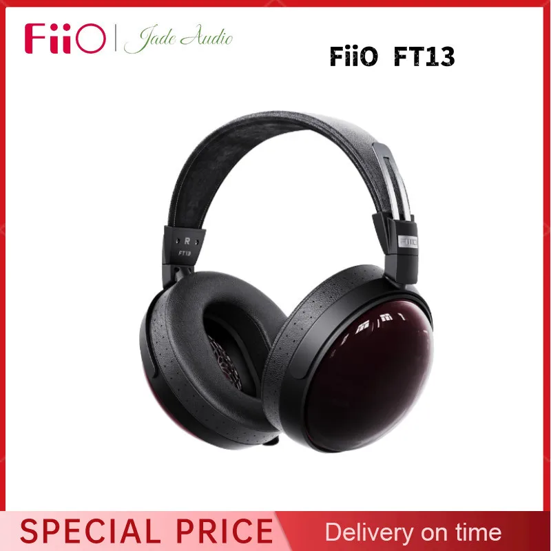 FiiO FT13 60mm Dynamic Driver Closed-Back Over-Ear Headphones Professional HIFI Wired Monitoring Big Ear 3.5+4.4mm