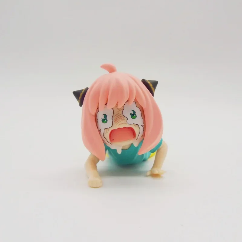 SPY FAMILY Anime Peripheral Figures Model Anya Cry Cute Action Figure Doll Desktop Decoration Children Gift Toys