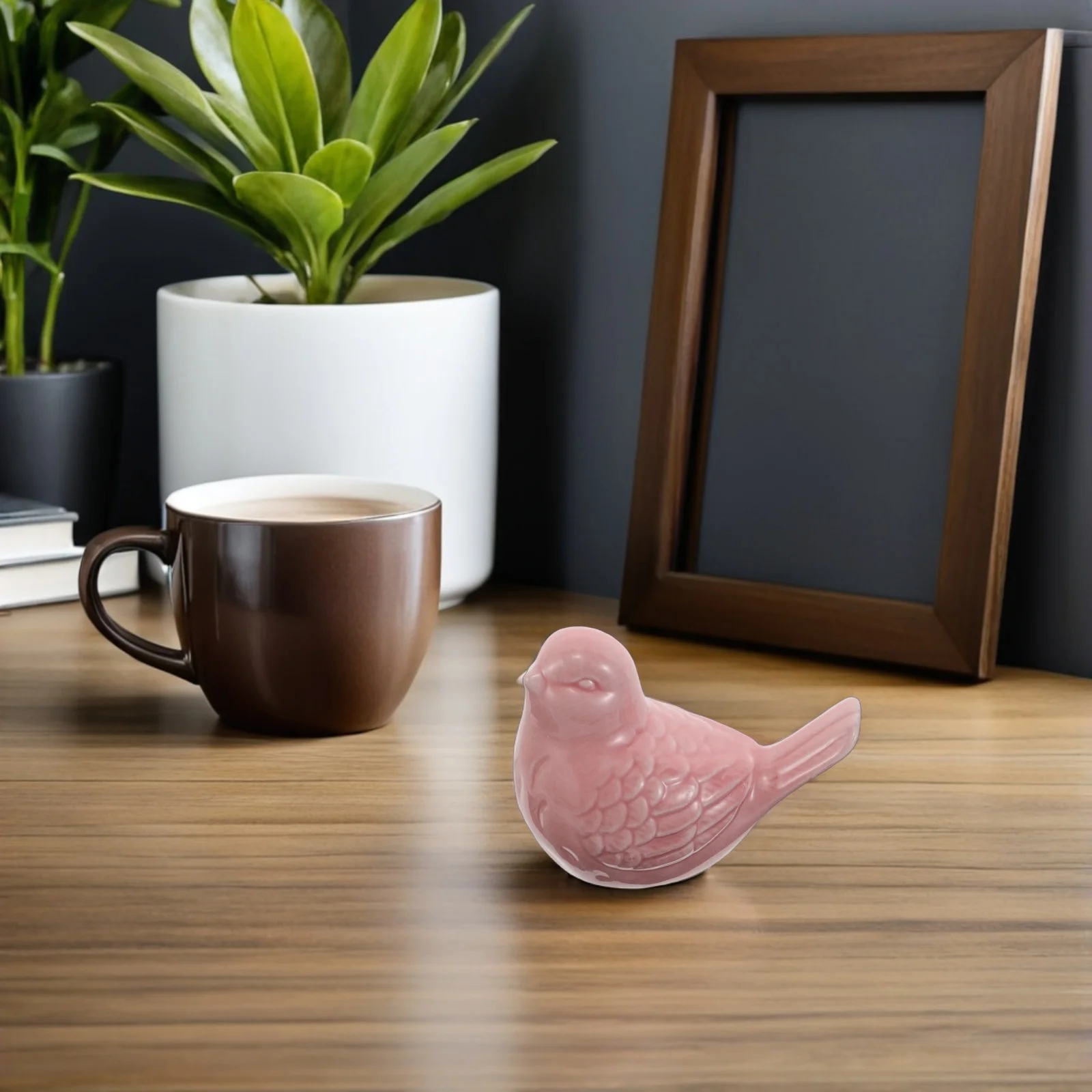 

4Pcs Mini Ceramic Birds Decorative Animal Figurines for Plant Pots Succulents Micro Gardens Crafts Car Dashboard Shelf