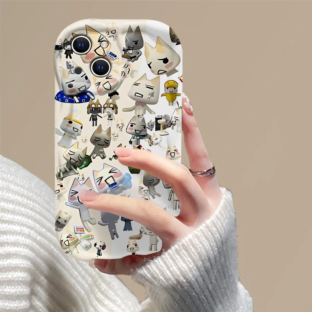 INS Cute Toro Inoue Cat 3D Wave Case For Xiaomi Redmi 13C 12 12C 10 10C 9 9C A1 A2 K50 K40 Note 13 12 11 10 Pro Plus 4G 5G Cover