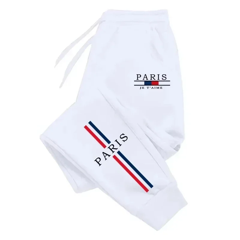 

Мужские повседневные спортивные брюки для бега на четыре сезона, модные городские брюки, высококачественные брюки с принтом Paris, спортивные штаны для активного отдыха