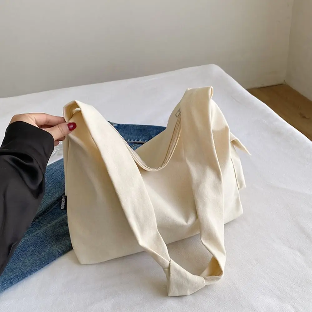 

Холщовые сумки-тоут большой емкости для покупок, простая повседневная сумка на плечо, сумка в японском стиле, студенческая сумка через плечо, студенческая сумка