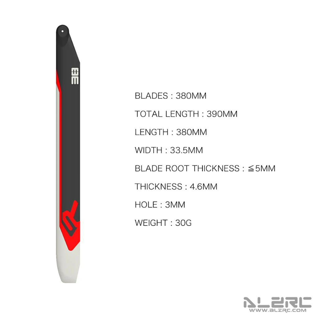 ALZRC Neue R Serie 360 MM 380 MM 420 MM 520 MM 700 MM Carbon Faser Haupt Schwanz paddle Für Alzrc 420 R42 RC Hubschrauber Extreme 3D Flug – Detail 18