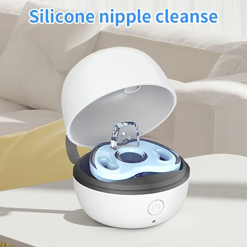 Przenośny sterylizator smoczka dla niemowląt z fioletowym światłem, szybkie czyszczenie 180 s do biżuterii, kluczy, obcinacz do paznokci, idealny towarzysz w podróży