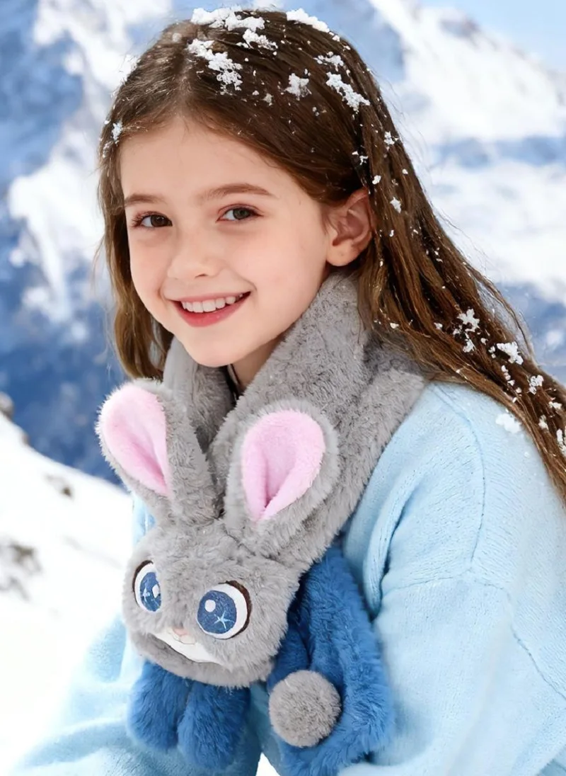 Zootopia Judy e Nick Sciarpa per bambini Neonati e ragazze Scaldacollo caldo per cartoni animati Accessorio di moda carino per bambini