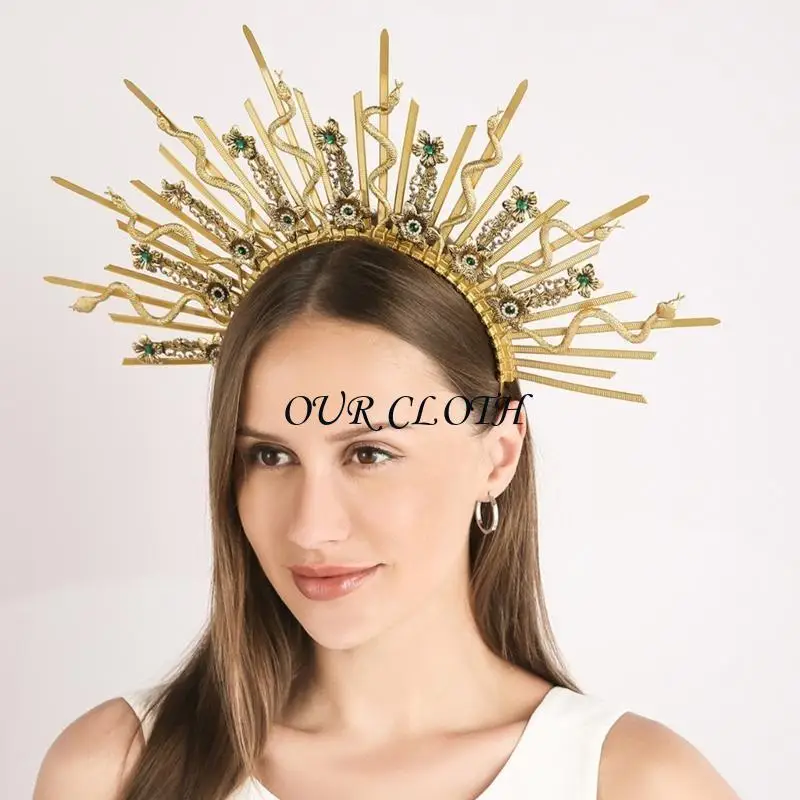 Exquisite Creative Women Headpiece Delicate Headwear Hairpin Halloween Headbands for Dark Fashion Lover Y1AC