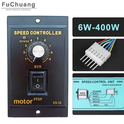 US-52 AC Motor Speed Pinpoint Regulator Controller 6W/10W/15W/25W/40W/60W/90W/120W/140W/150W/160W/180W/200W/250W/300W/400W