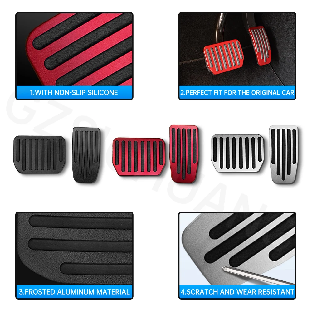 Car Anti-Skid Foot Pedal Accelerator Foot Pedal Brake Pedal Cover For Tesla Model 3 2019-2022 Model Y 2019-2022 Car Accessories