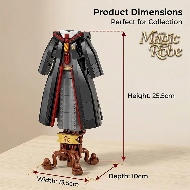 Magic Robe MOC Building Blocks Model Potter Medieval Magic School DIY Blocks Toys Holiday Gifts Adult Brick Decoration 661Pcs view 5