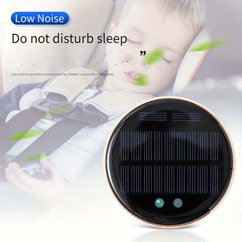 Solar Powered Car Air Purifier Carbon Filter Solar-Powered Negative Ion Odor Removal Second-Hand Smoke Removal Car Air Purifier