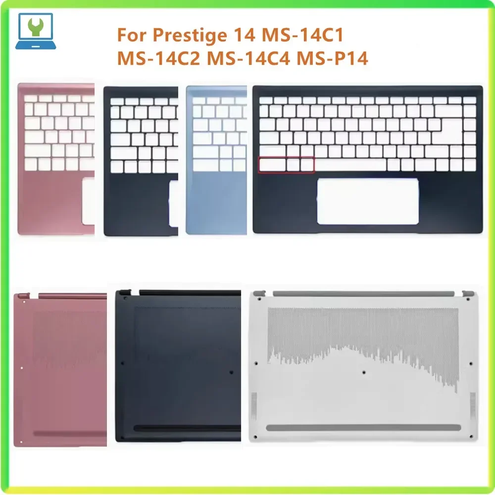 New Laptop Top Case Palmrest Upper Cover Bottom Cover Case For Prestige 14 MS-14C1  MS-14C2 MS-14C4 MS-P14 Shell
