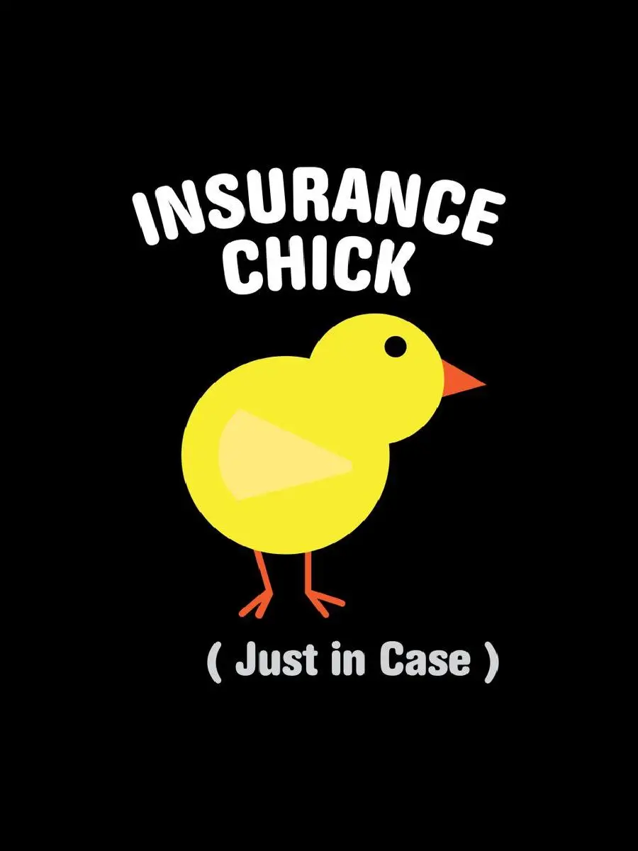 Text Art Insurance Chick Just In Poster  Stylish Print for Interior Design Home  Wall Decor Collection