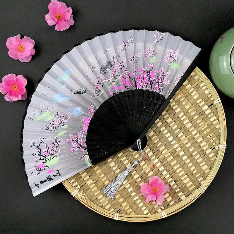 Antique Style Fan Folding Bamboo Chinese Style Small Fan Folding Fan Ancient Style Student Gift Fan Portable Classical Fan