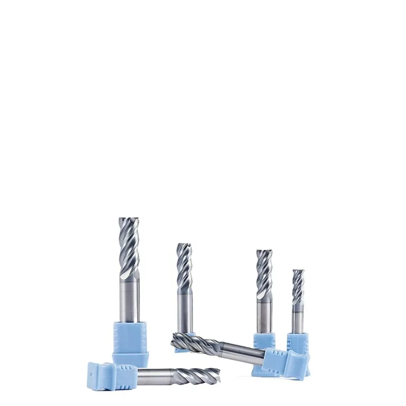 4 Flute 60° Carbide End Mill High Shock Resistance Tungsten Steel Milling Cutter Special for Stainless Steel CNC Cutting Tool