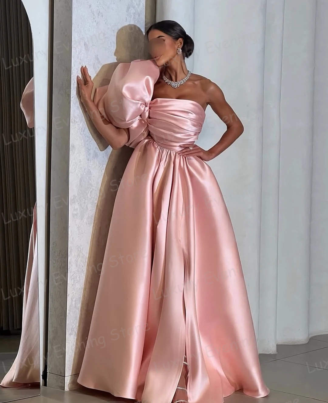 Robe De soirée rose Simple pour femmes, ligne A, asymétrique épaule dénudée, sans bretelles, robes De bal personnalisées, mode fête sur la plage, 2026