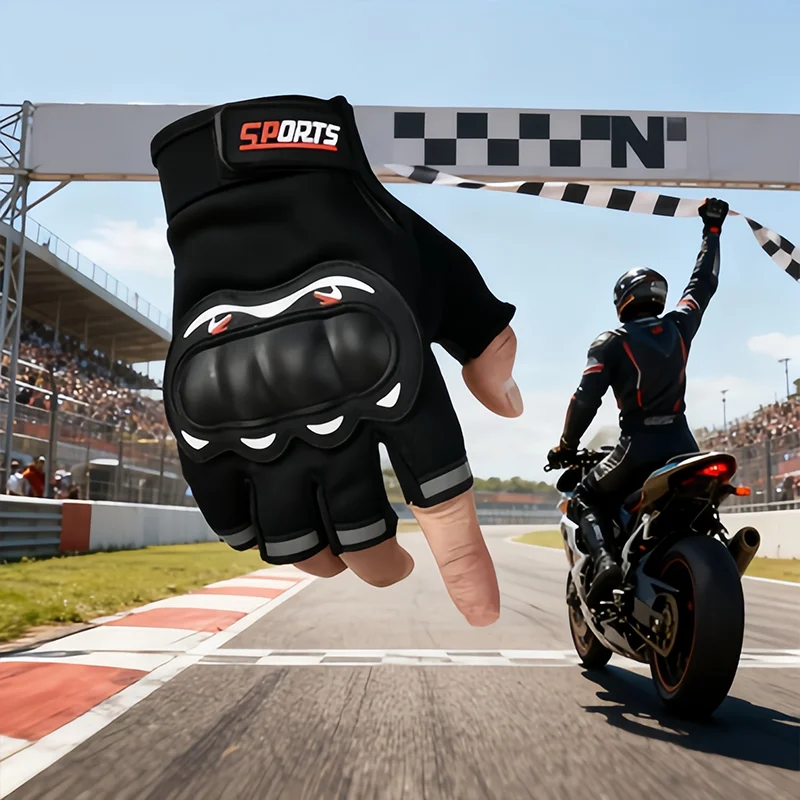 

Motorcycle Gloves Breathable Half FingerRacing Gloves Outdoor Sports Protection Riding Cross Dirt Bike Gloves