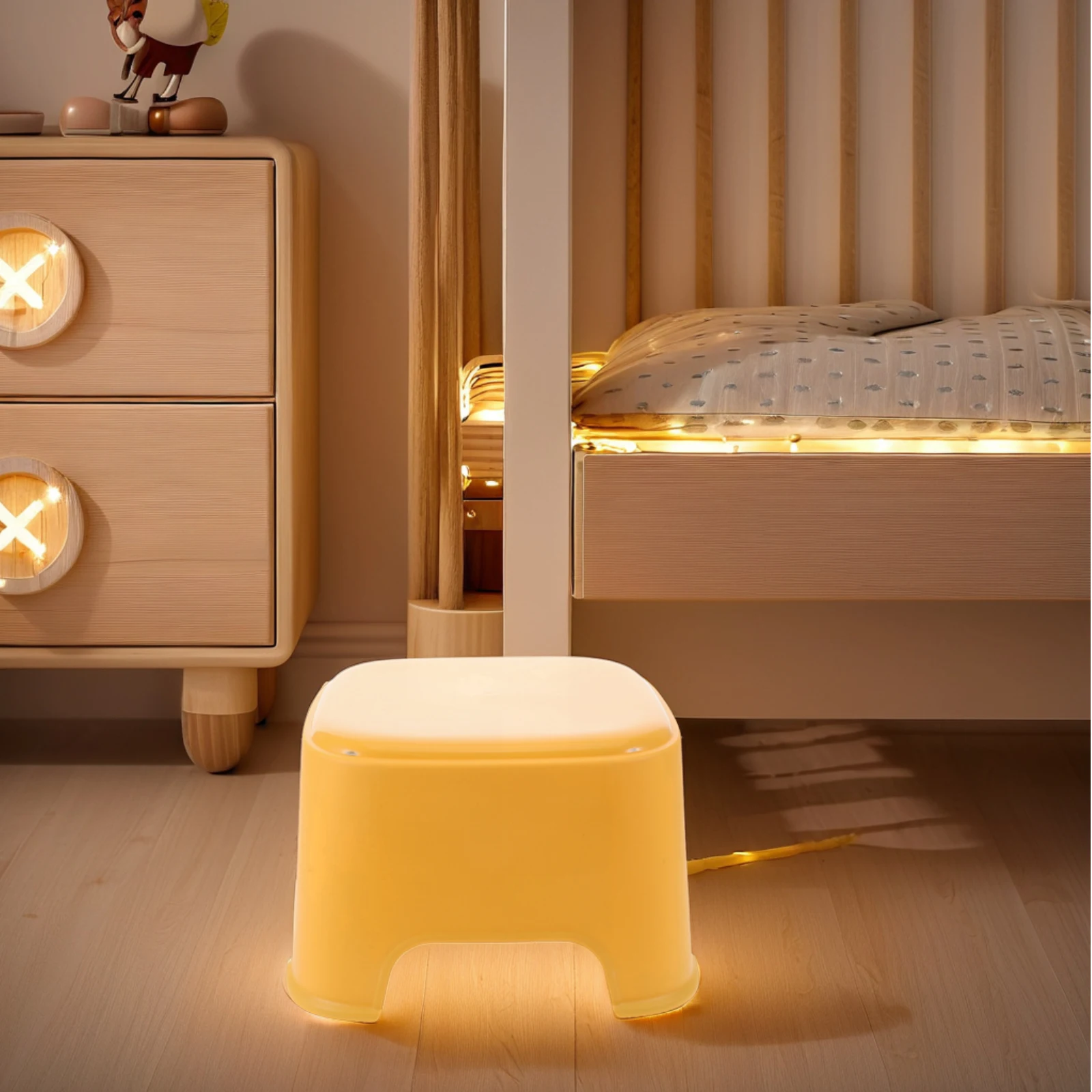 Children Stool Toddler Step Kid Kids Bathroom Kitchen Helper Plastic Simple Design Nonslip Feature Comfortable Seat