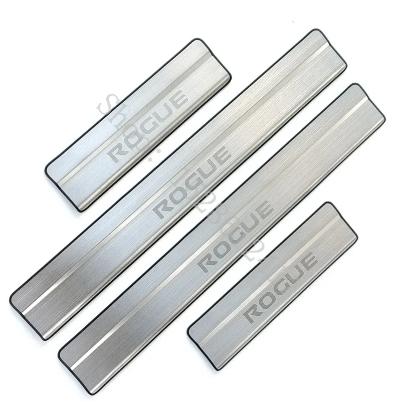 For Nissan Rogue T32 2014 2015 2016-2021 Stainless Door Sill Trim Cover Scuff Plate Guard Door Sills Protecto Car Accessories