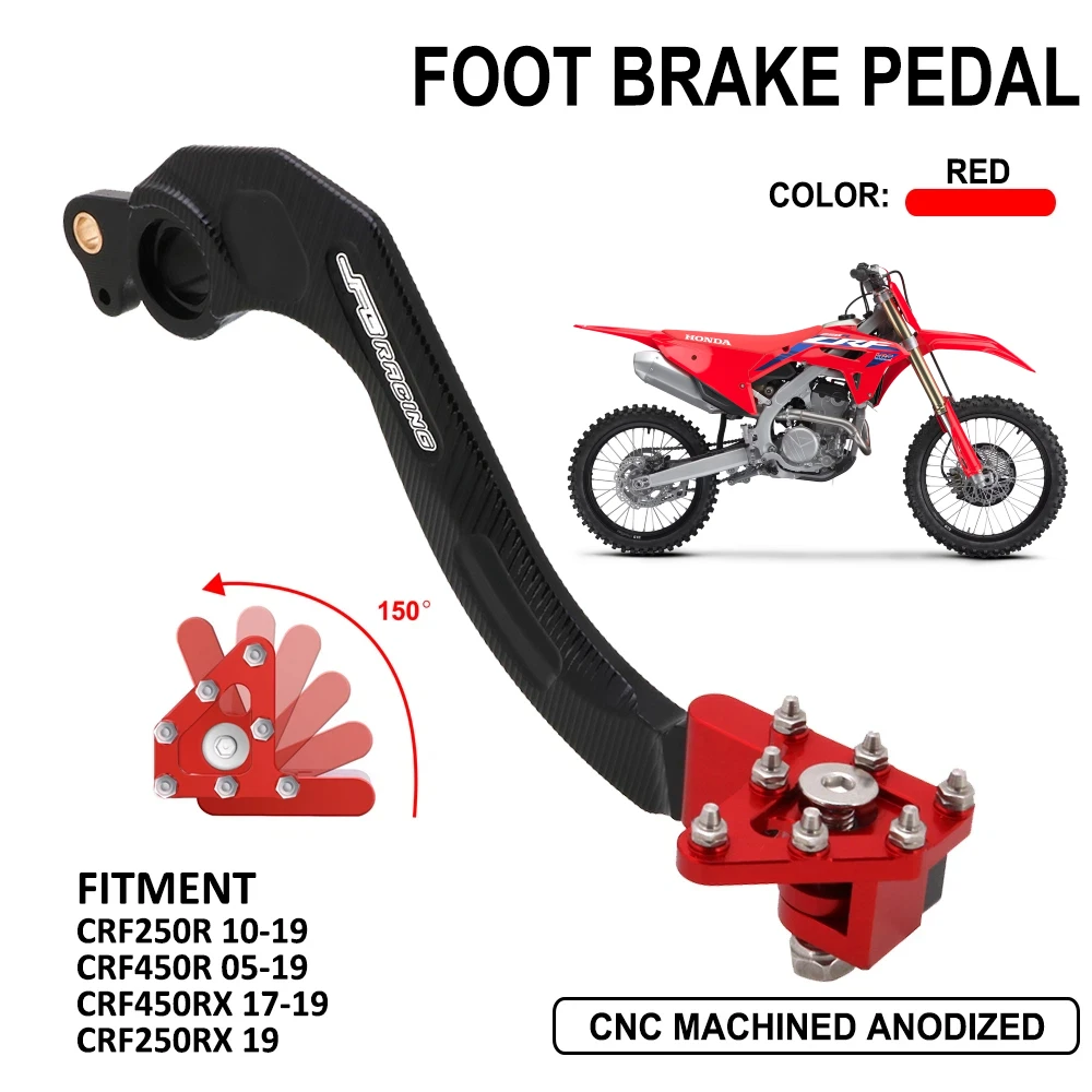 

Рычаг задней педали ножного тормоза для Honda CRF250R CRF450R 2004-2022 CRF450RX 2017-2022 CRF250RX 2019-2022 мотоцикла с ЧПУ, алюминий